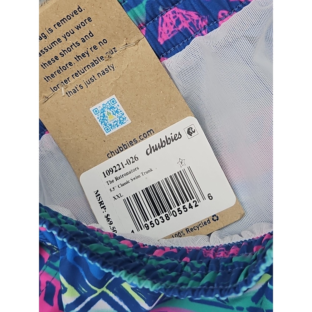 Chubbies The Retronators Swim Trunks Men's XXL 5.5" Inseam Lined NWT - Picture 7 of 8